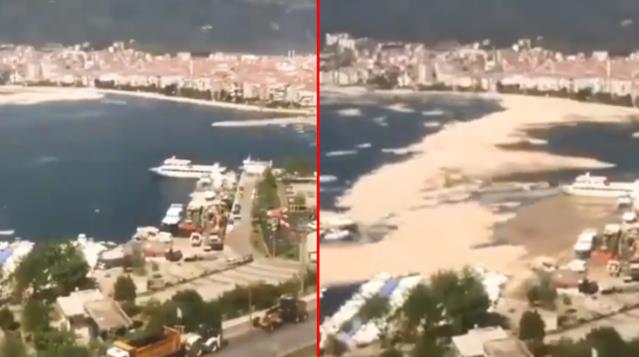 Deniz salyasının Marmara Denizi'ni kaplama anı 30 saniyelik bir hızlandırılmış video ile görüntülendi